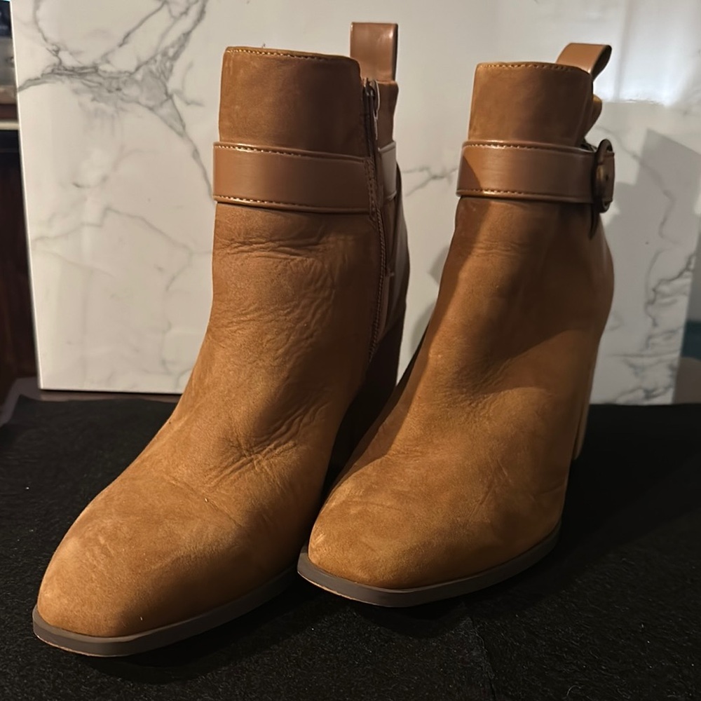 Tan Leather Ankle Boots